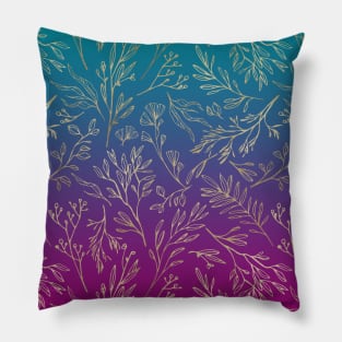 Floral Bold Sky Gradient Pillow