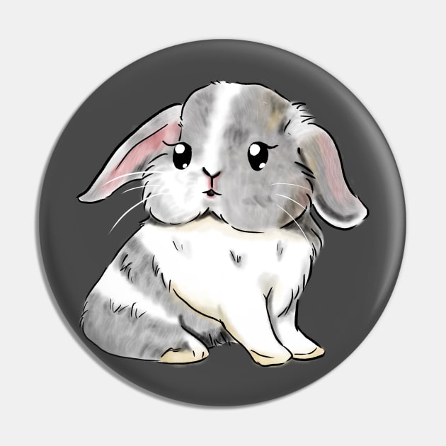 Grey and White Rabbit _ Bunniesmee Pin by GambarGrace