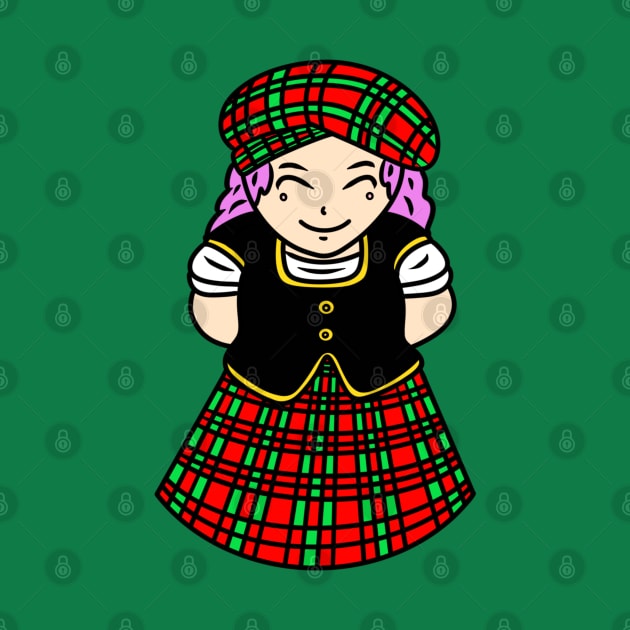 Chibi Scottish girl by Andrew Hau