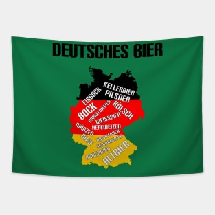 Deutsches Bier Dark Text Tapestry