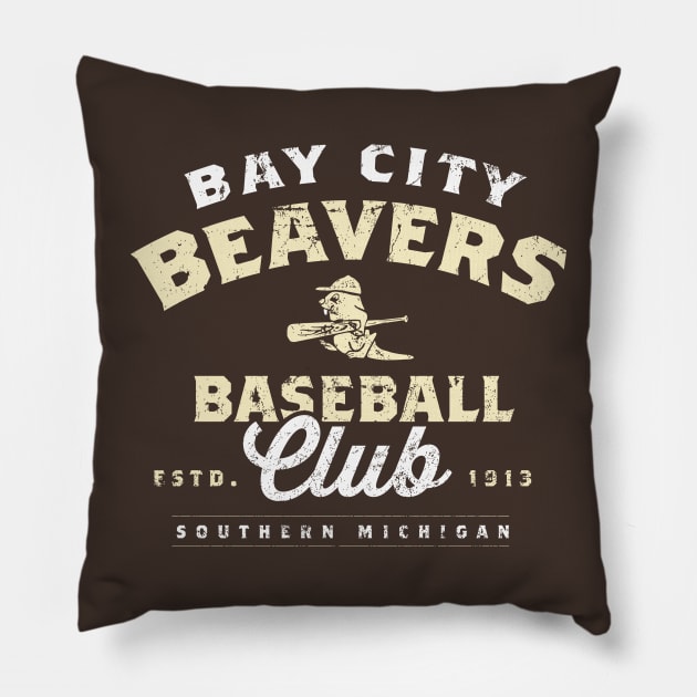 Bay City Beavers Pillow by MindsparkCreative