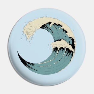 Blue Ocean Waves Pin