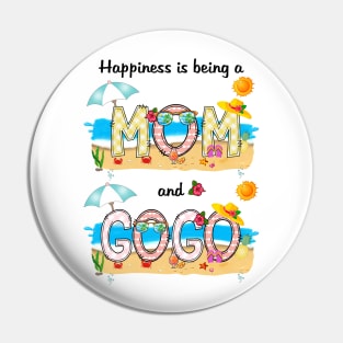 Happiness Is Being A Mom And Gogo Summer Beach Happy Mother's Pin