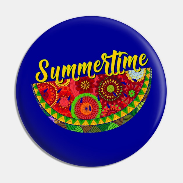 Fun Summertime Watermelon Art Pin by AlondraHanley