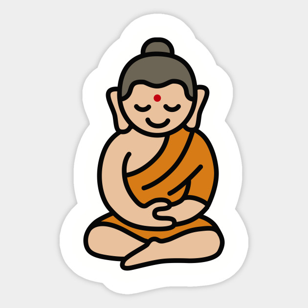 Buddha Cartoon - Buddha - Sticker | TeePublic