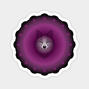 Wolf's Wisdom, Spirit Animal. Totem, Meditative. Magnet