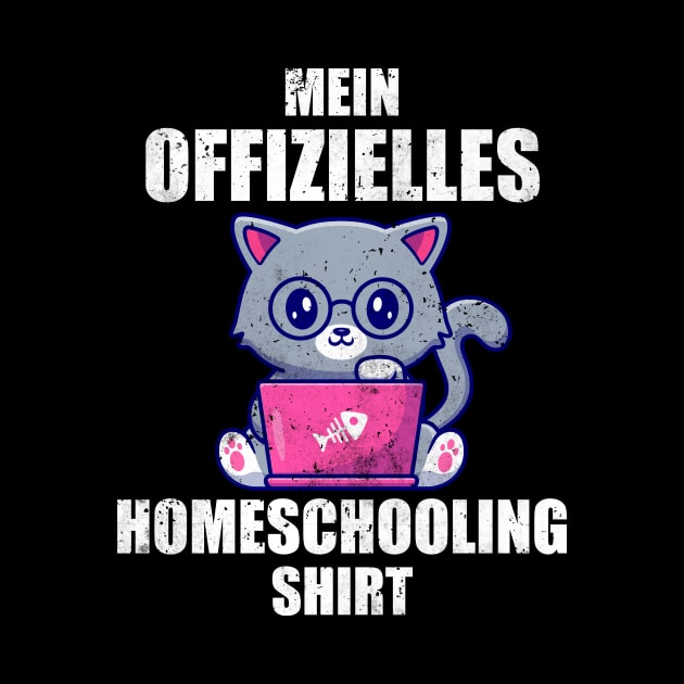 Official Homeschooling Shirt Cat by Schwarzweiss