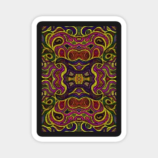 Psychedelic Abstract colourful work 105 Magnet