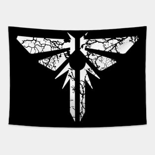 Fireflies - White Print Tapestry