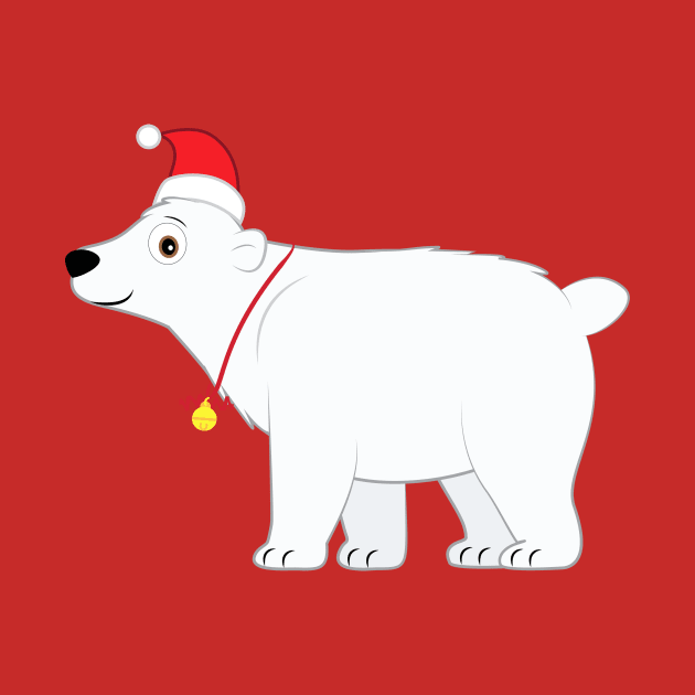 Cute Polar Bear at Christmas by PenguinCornerStore