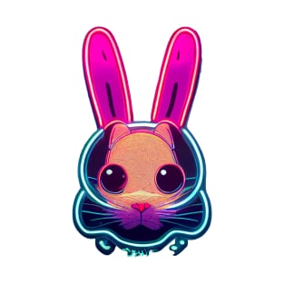 Astronaut Bunny with Neon Helmet T-Shirt