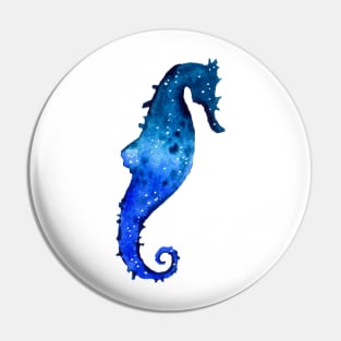 Cat Blue Seahorse Pin