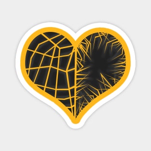 Black Broken Heart - Scratch & Cut Design Magnet