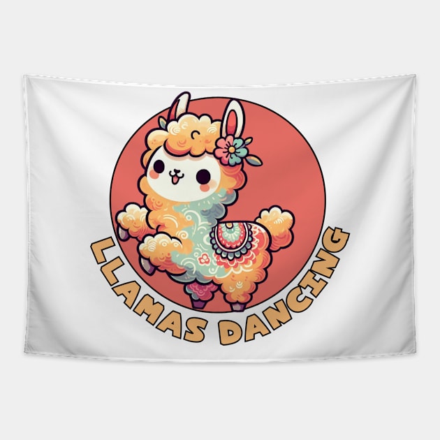 Dancing Llama Tapestry by Japanese Fever