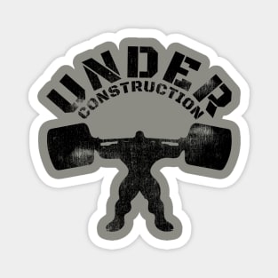 UNDER CONSTRUCTION BARBELL SQUAT Magnet