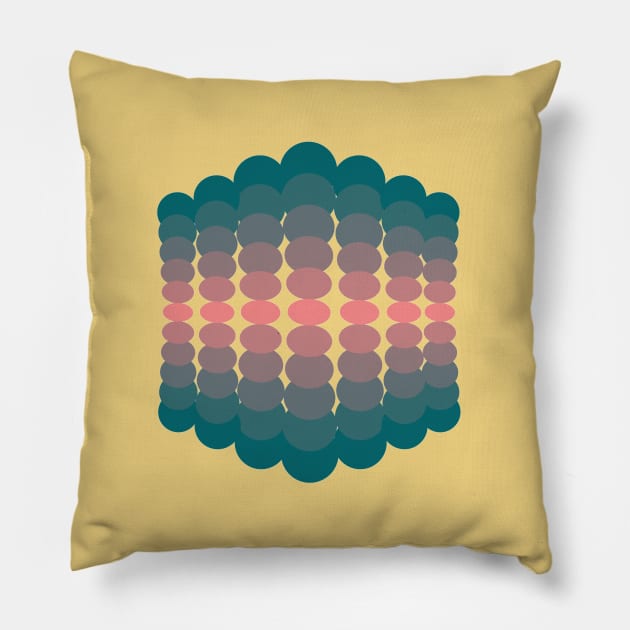 Geometric navy abstract minimal circles Pillow by carolsalazar