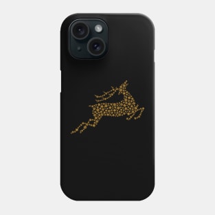 Golden snowflake reindeer Phone Case