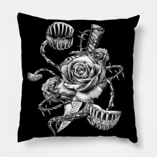 Venus Flytrap, Dagger and Rose Pillow