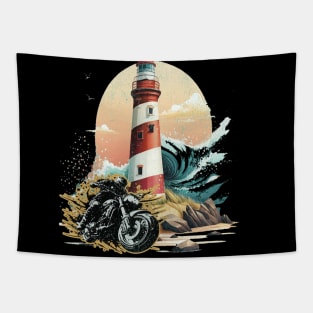 Let's Live, Vintage Motorcycle ,American customs Tapestry