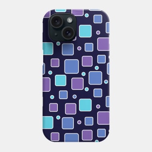 Blue and violet squares Phone Case