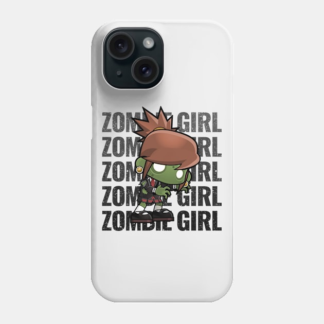 Zombie Girl Creepy Scary Kawaii Zombie Cute Halloween Outfit Phone Case by Briansmith84