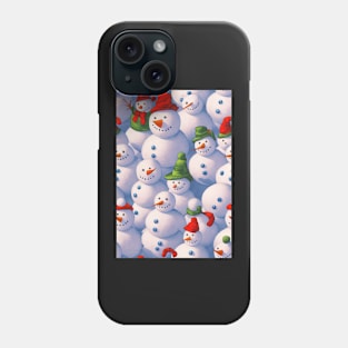 Christmas Seamless Pattern - Snowman #7 Phone Case