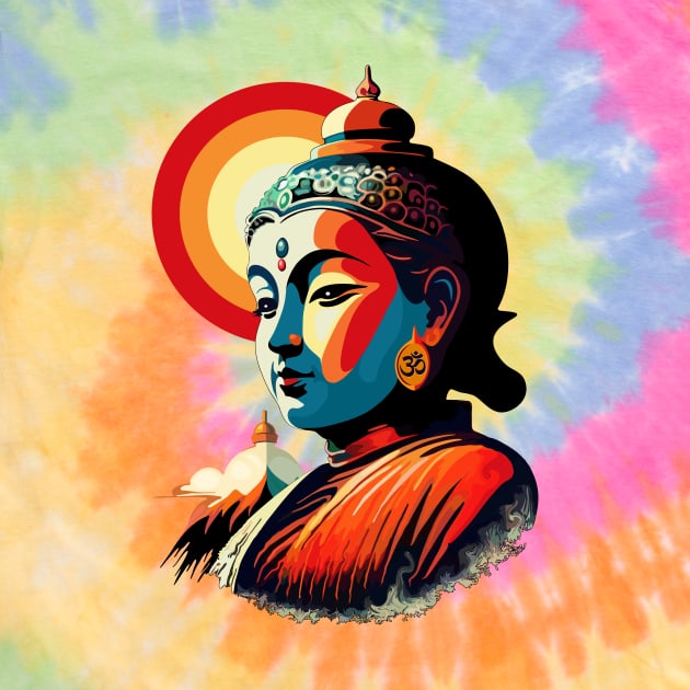 Buddha Lord in the Sun Retro Pop Art Style by BluedarkArt