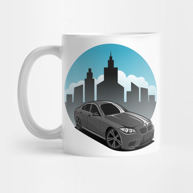 black BMW car - Bmw - Mug