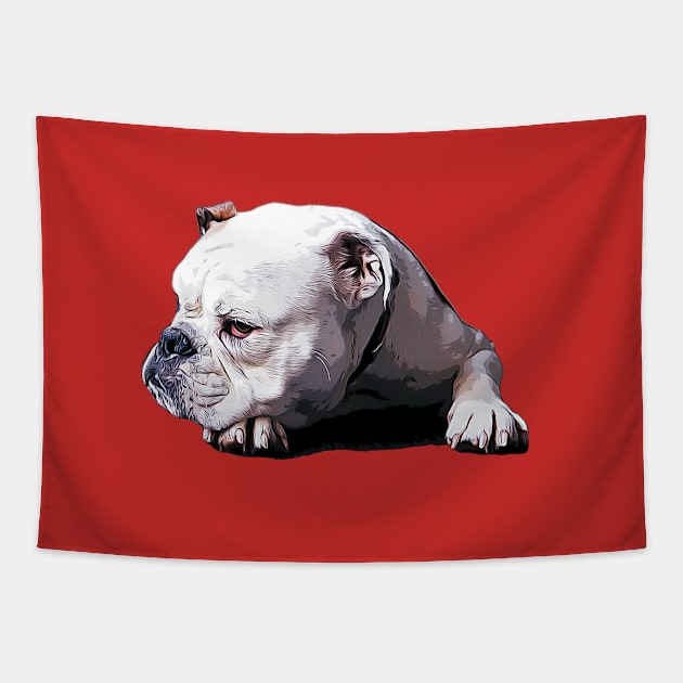 Bulldog Chill Out Tapestry by ElegantCat