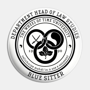 The Wheel of Time University - Dept. Head of Law Studies (Blue Sitter) Pin