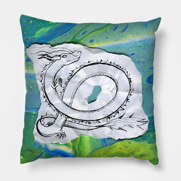 Melty Dragon Pillow by Artistic-Nomad