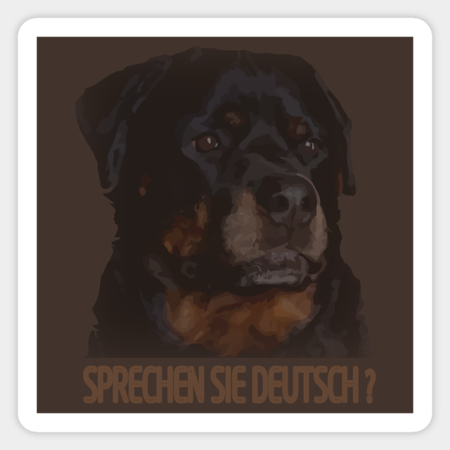 Rottweiler Face Sprechen Sie Deutsch Rottweiler Gifts Autocollant Teepublic Fr