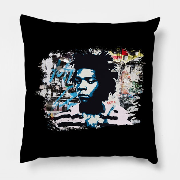 Basquiat Art - Urban Style Pillow by podni cheear