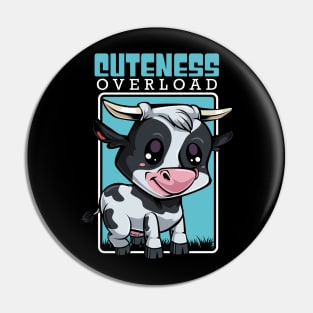 Cow - Cuteness Overload - Cute Kawaii Cattle Pin