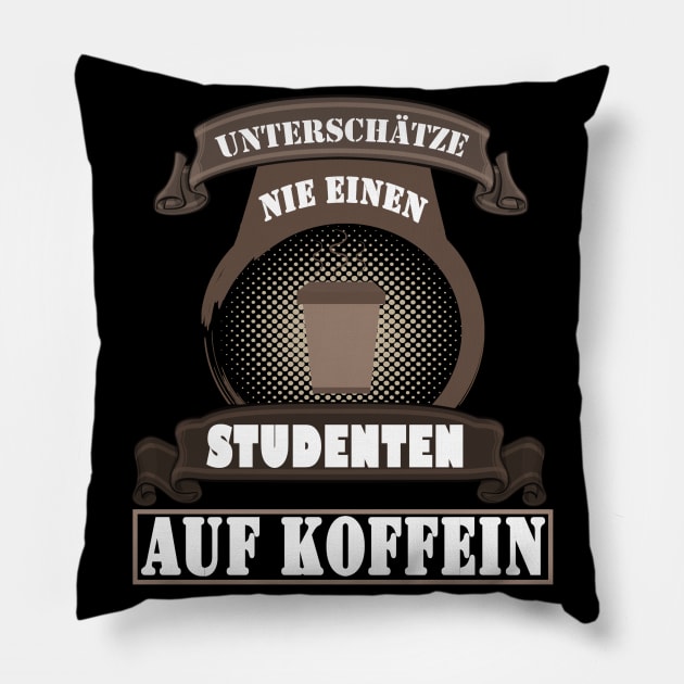 Student Schüler Kaffee koffein Abitur Junkie Pillow by FindYourFavouriteDesign