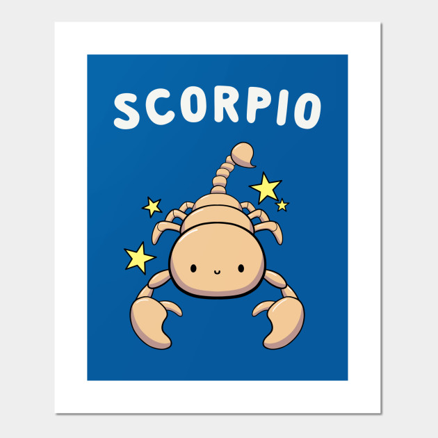 Scorpio Cute Scorpion Drawing For Zodiac Star Sign Scorpio Sign Affiche Et Impression D Art Teepublic Fr