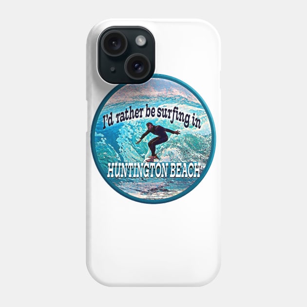 Huntington Beach, California Surfing Logo Phone Case by AmeliaCarrie