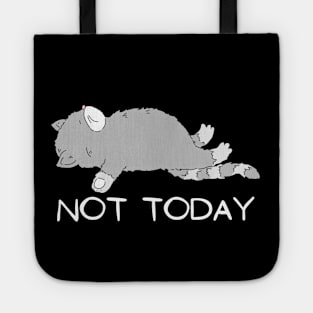 Tired Lazy Cat Nope not Today funny sarcastic messages sayings and quotes Tote