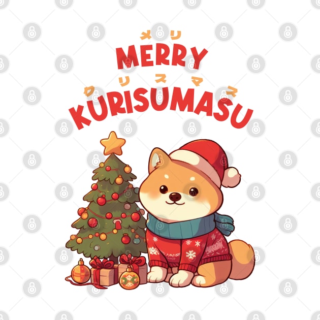 Meri Kurisumasu Japanese Shiba Christmas by Takeda_Art