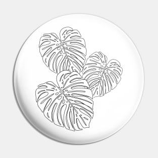 Monstera Leaves Trio Pin