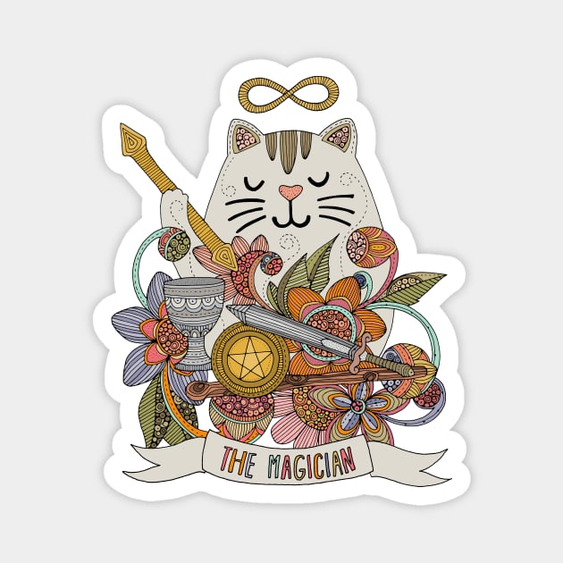 The Cat Magician Magnet by Valentina Harper