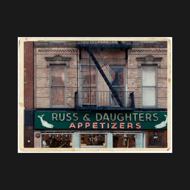 Russ & Daughters Appetizers in the Lower East Side - Kodachrome Postcard by Reinvention