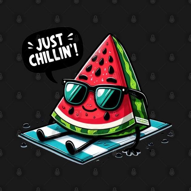 Kawaii Watermelon Beach Chill Sun-Soaked Fun by KUH-WAI-EE