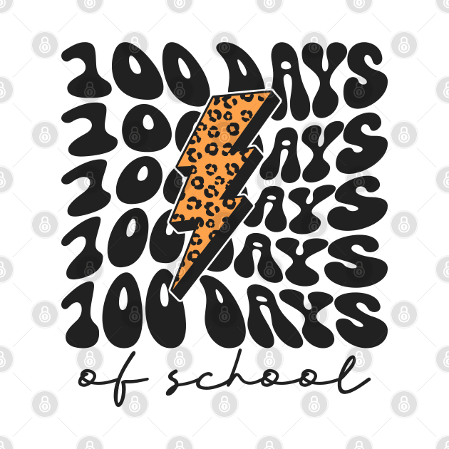 100 days of school Cheetah Lightning Bolt by Hobbybox