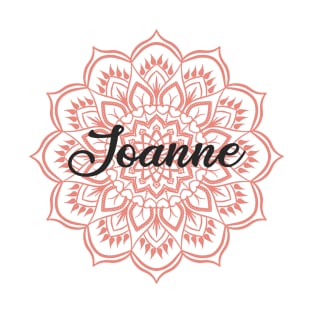 Burnt Coral Mandala Personalized Name - Joanne T-Shirt