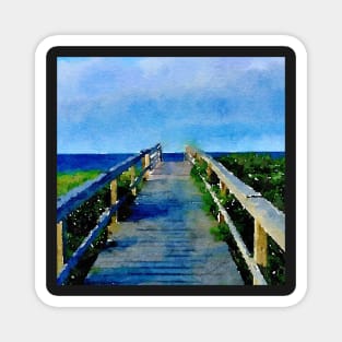 Boardwalk to the beach Magnet