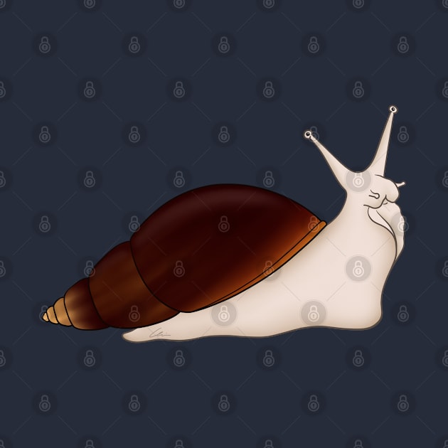 Giant African Land Snail, Achatina fulica, jade by anacecilia