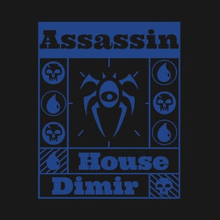 House Dimir | Assassin | MTG Guild Blue on Black Design T-Shirt