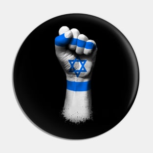 Flag of Israel on a Raised Clenched Fist Pin