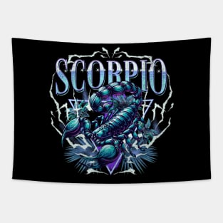 Scorpio Bootleg Retro HipHop Zodiac Sign Astrology Birthday Tapestry